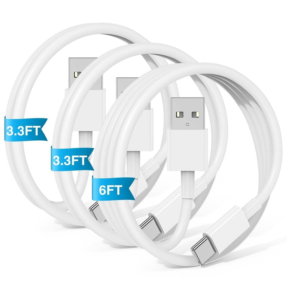 Car Carplay Cable for iPhone 17 16 15 Pro Plus Pro Max Air，3-Pack-White